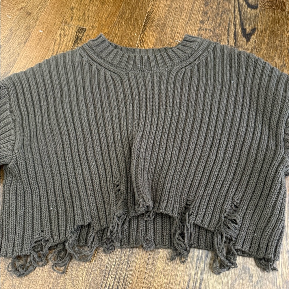 Distressed Knit Sweater